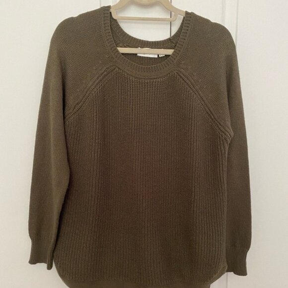 Cozy Chic RD Style Ribbed Dolman Sweater | XL Hi-Lo Hem, Textured Knit - Picture 1 of 5